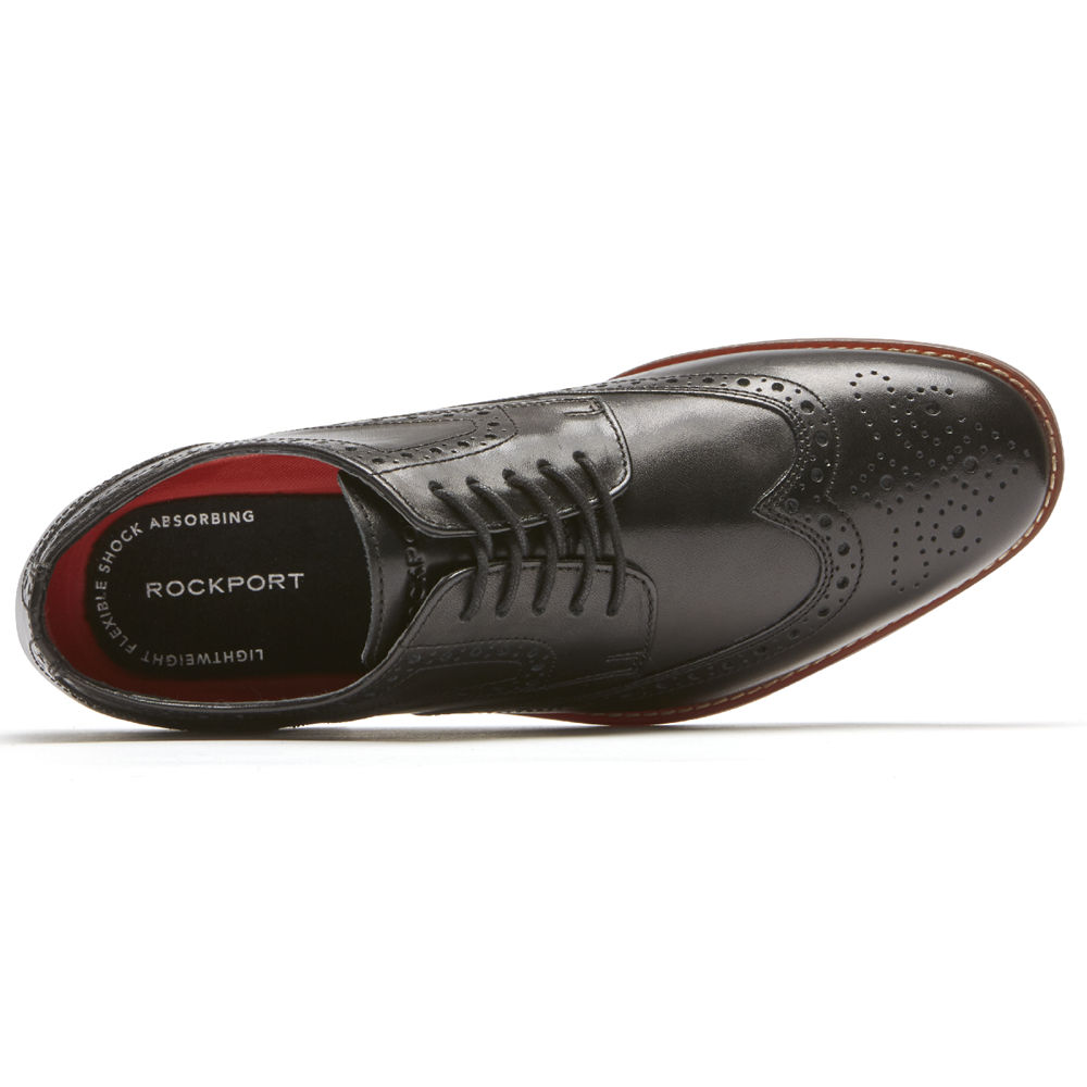 Sapatos Lace Ups Rockport Homem Pretas - Style Purpose Wingtip - 16483NQXJ